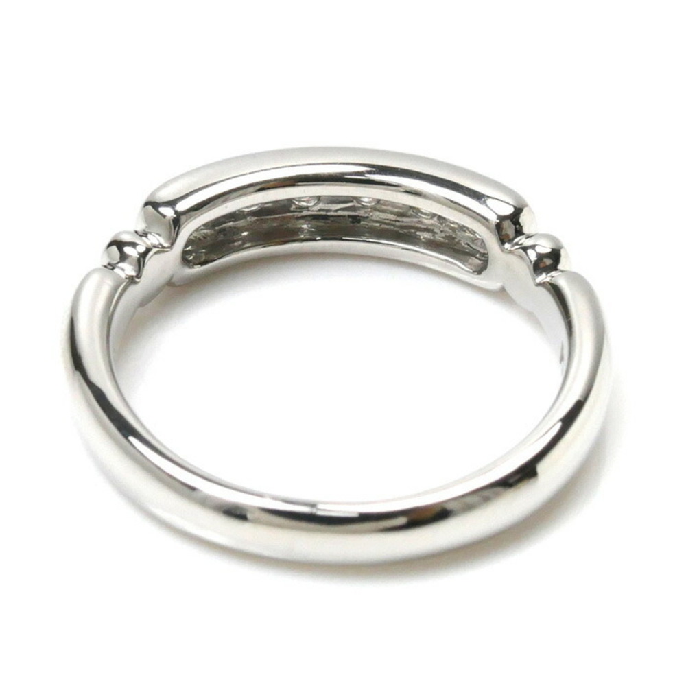 CELINE Pt900 Platinum Ring Diamond 0.32ct 6.2g Size 6 - Picture 4 of 7